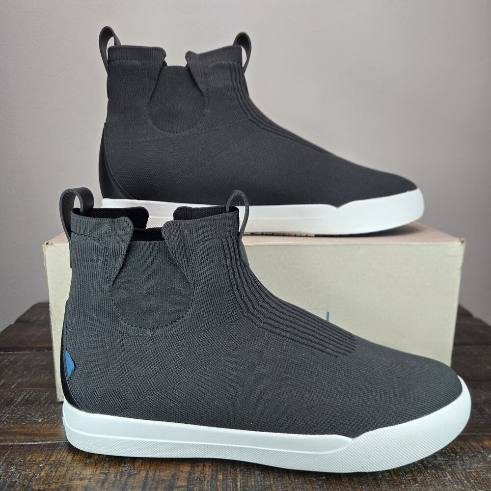 Vessi Weekend Chelsea Mens Size 12 Waterproof Shoes Asphalt Black White